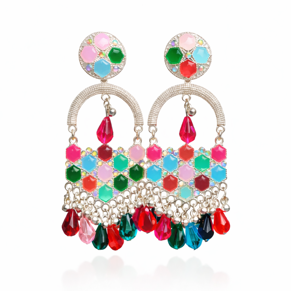 Lucevia Aurora Crystal Cascade Earrings